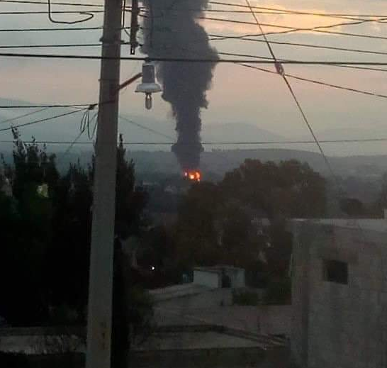 Explosión revela bodega de combustible ilegal en Tepeaca, Puebla