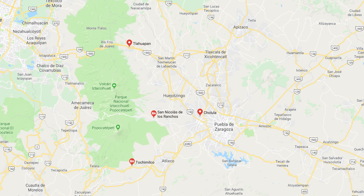 IMAGEN Explosiones del Popocatépetl envían ceniza hacia varias comunidades de Puebla Google Maps