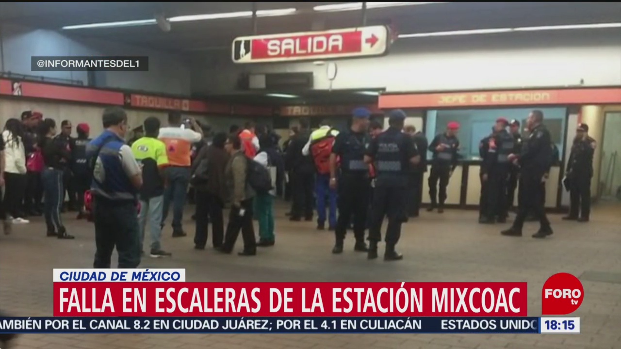 Foto: Falla en escaleras eléctricas en la estación Mixcoac deja varios lesionados