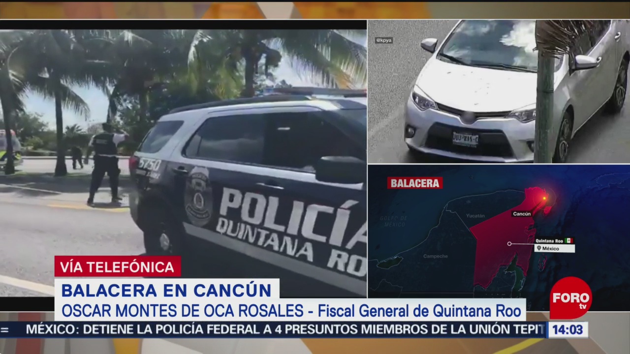 FOTO: Fiscal de Quintana Roo informa sobre balacera en Cancún, 2 marzo 2019