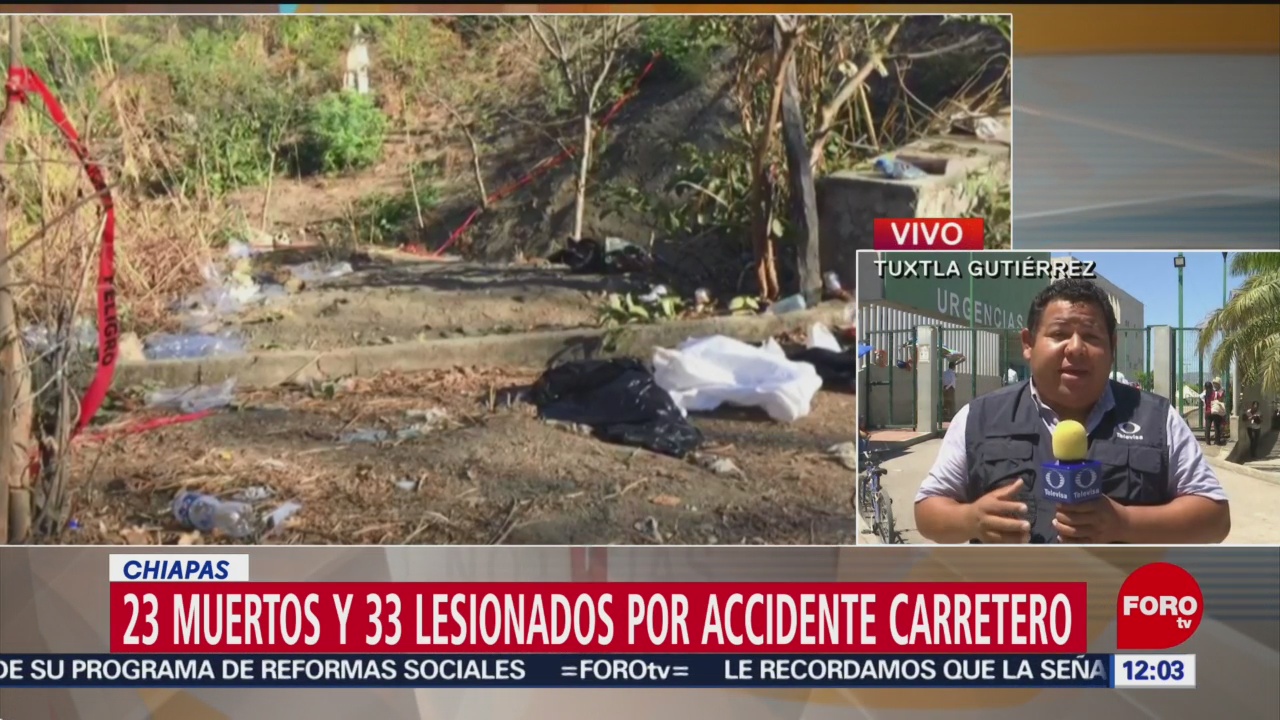 Foto: Fiscalía de Chiapas confirma 23 migrantes muertos por accidente carretero