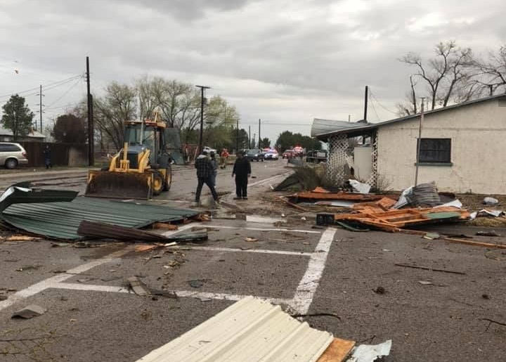 Foto: Un tornado destruyó varias casas en Dexter, Nuevo México, EEUU, el 13 de marzo del 2019