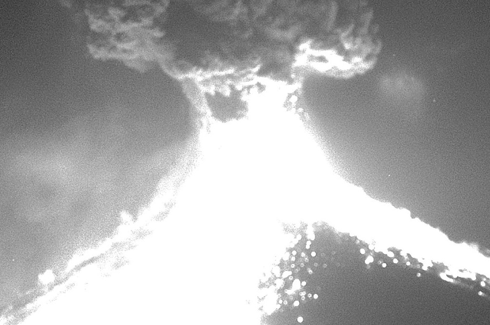 Foto: Explosión del volcán Popocatépetl del 28 de marzo de 2019