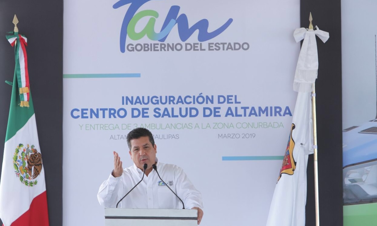 Foto: Francisco Cabeza de Vaca, gobernador de Tamaulipas, 12 de marzo 2019. Twitter @fgcabezadevaca