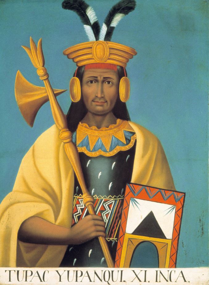 Imagen de Tupac Yupanqui, el décimo soberano Inca, con su atavío de emperador , en un retrato realizado a finales del siglo XIX y ahora ubicado en el Museo de Arte de Denver, Colorado (Google Arts & Culture)