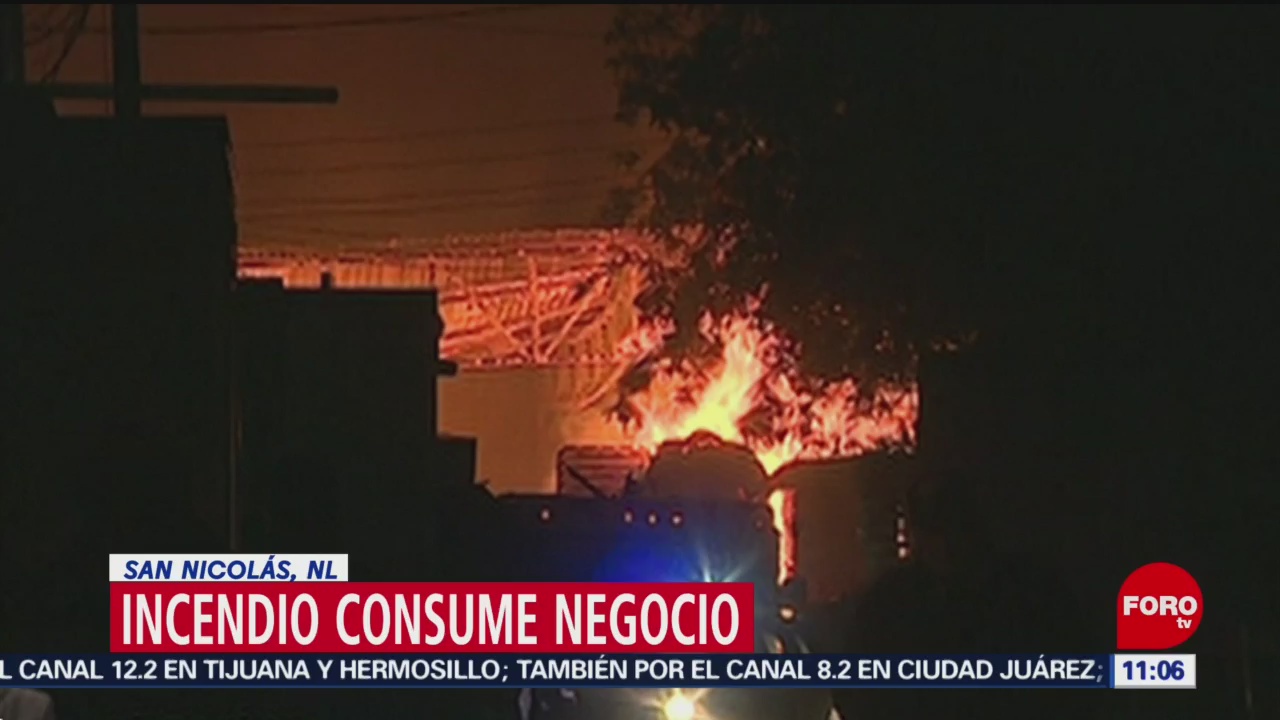 Incendio consume negocio en San Nicolás, NL