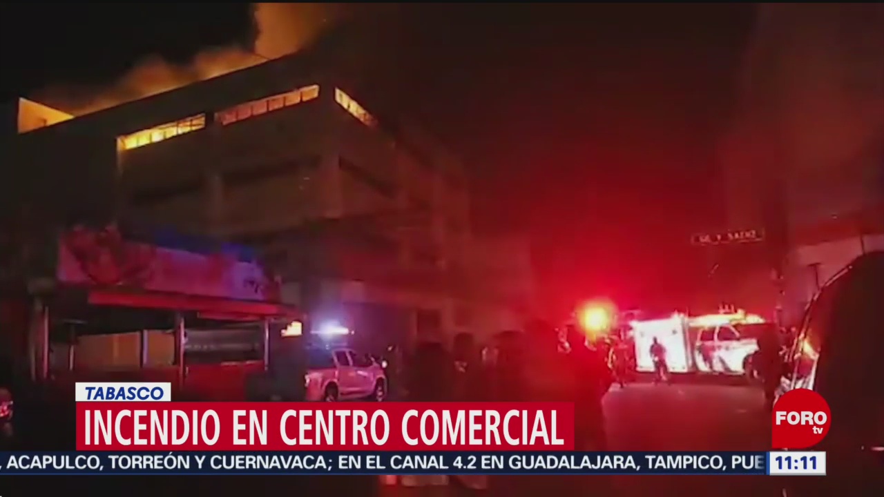 FOTO: Incendio en centro comercial en Tabasco, 2 marzo 2019