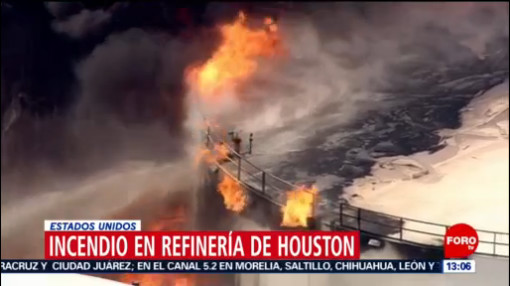 FOTO: Incendio en refinería de Houston, Estados Unidos, 17 marzo 2019