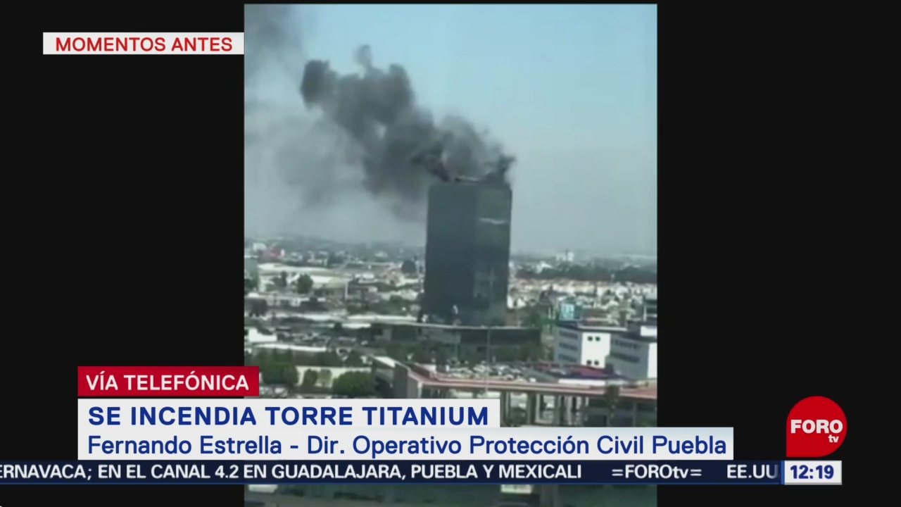 Incendio en Torre Titanium afecta zona de azotea