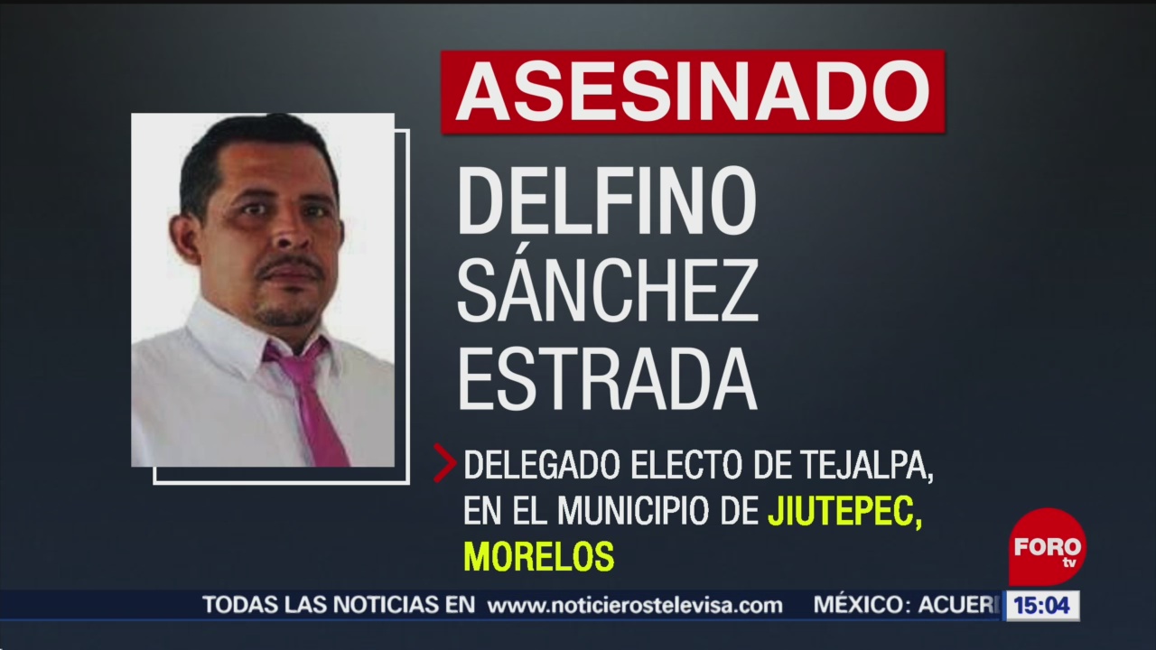 FOTO: Investigan homicidio de delegado en Morelos, 31 Marzo 2019