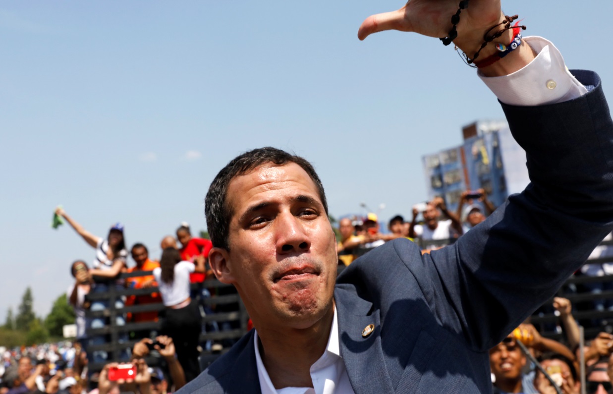 Foto: El opositor Juan Guaidó recorrerá Venezuela para organizar una movilización hacia el palacio presidencial de Miraflores y exigir el cese de Nicolás Maduro, marzo 16 de 2019 (Reuters)