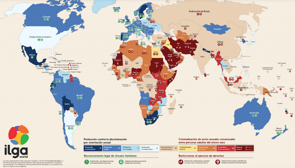 Mapa de la homofobia: Los 70 países que criminalizan las relaciones homosexuales
