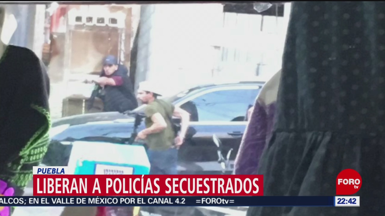 FOTO: Liberan a policías secuestrados en Puebla, 31 Marzo 2019