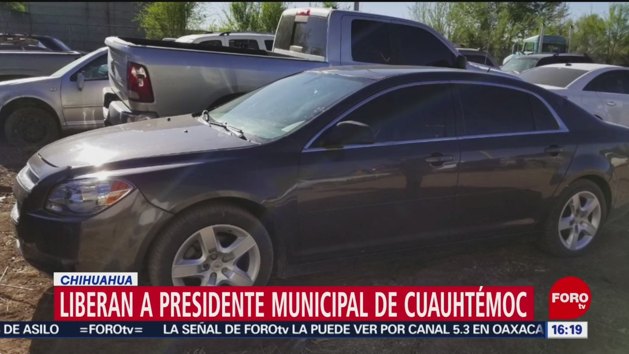 FOTO:Liberan a presidente municipal de Cuauhtémoc, Chihuahua, 24 Marzo 2019