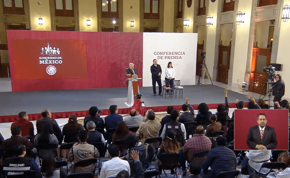 Foto: López Obrador en conferencia prensa, 18 de marzo de 2019, Ciudad de México