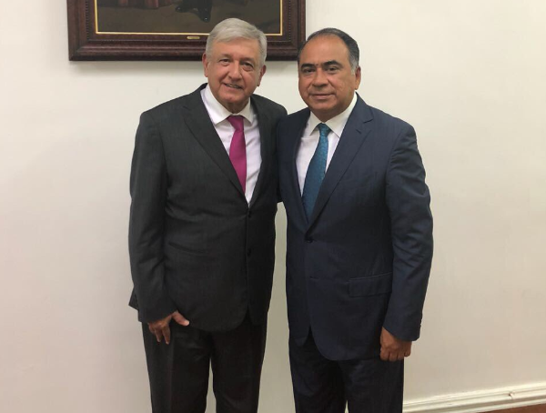 Foto: López Obrador y Héctor Astudillo Flores el 30 de julio de 2018, México