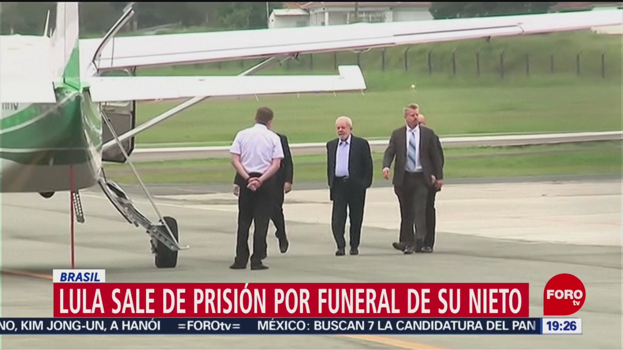 FOTO: Lula sale de prisión por funeral de su nieto, 2 marzo 2019