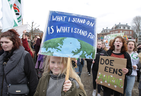 Foto: Miles de estudiantes se manifestaron en Ámsterdam para exigir una mejor política contra el cambio climático, 14 marzo 2019