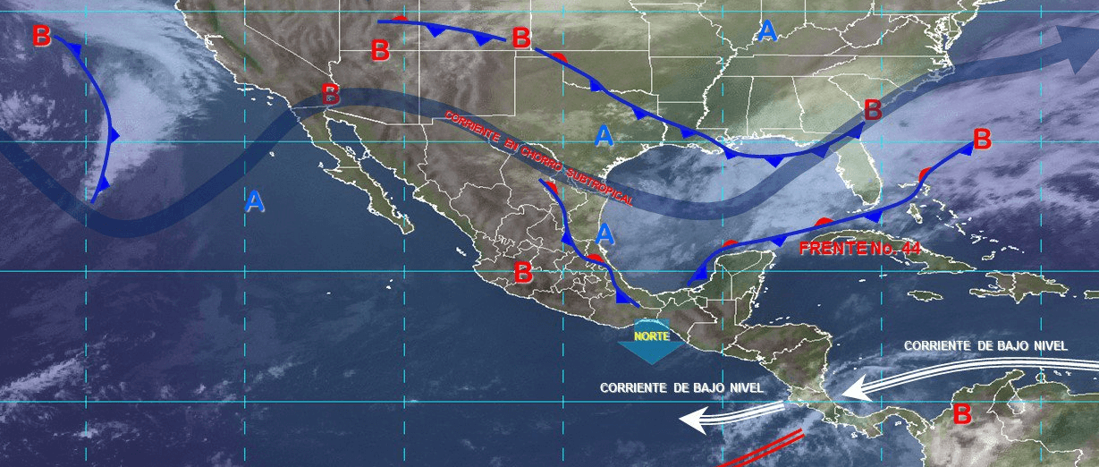 IMAGEN Mapa de los fenómenos meteorológicos en México previstos para el 19 de marzo de 2019 Conagua