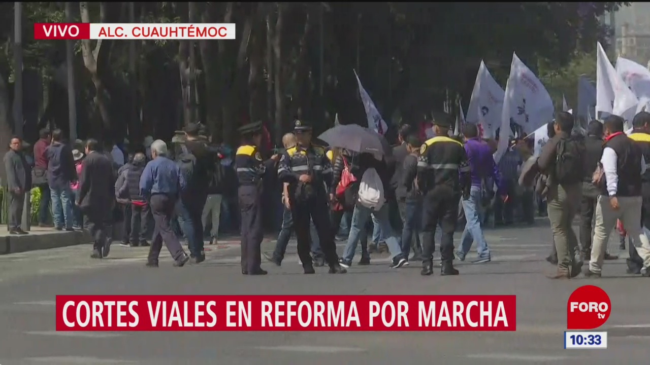Marchan contingentes por Paseo de la Reforma