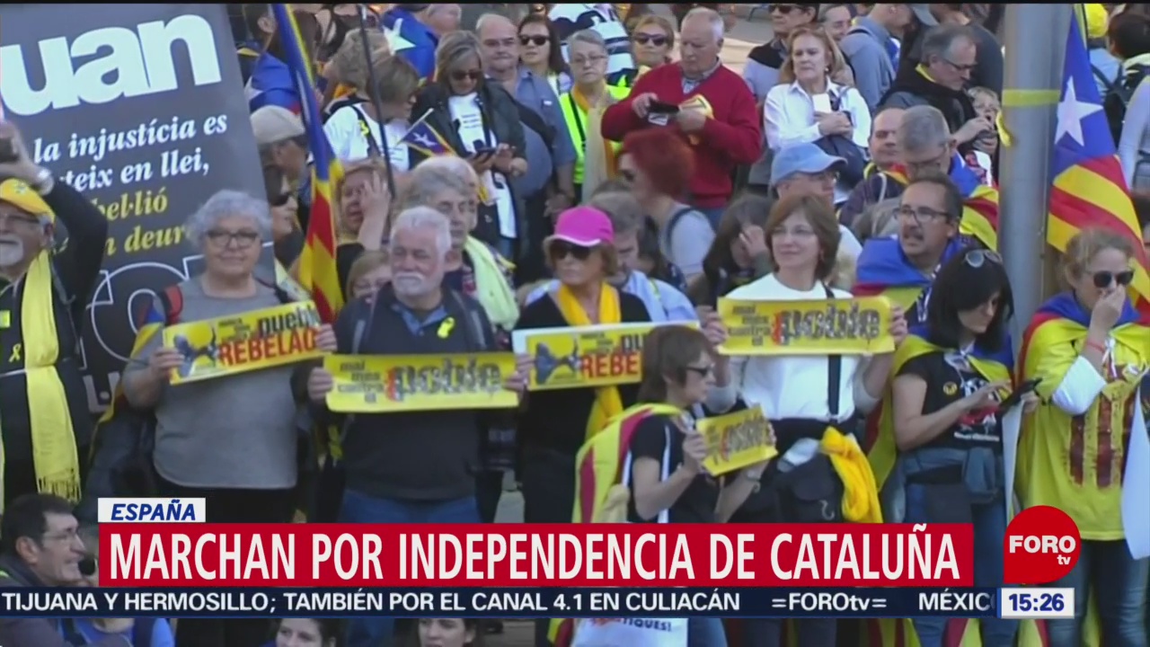 FOTO: Marchan por independencia de Cataluña, 16 marzo 2019