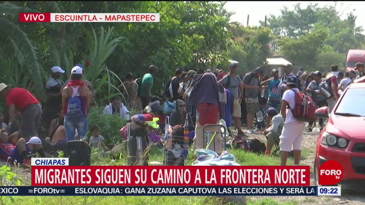 FOTO: Migrantes cubanos y centroamericanos siguen su camino por Chiapas, 31 Marzo 2019