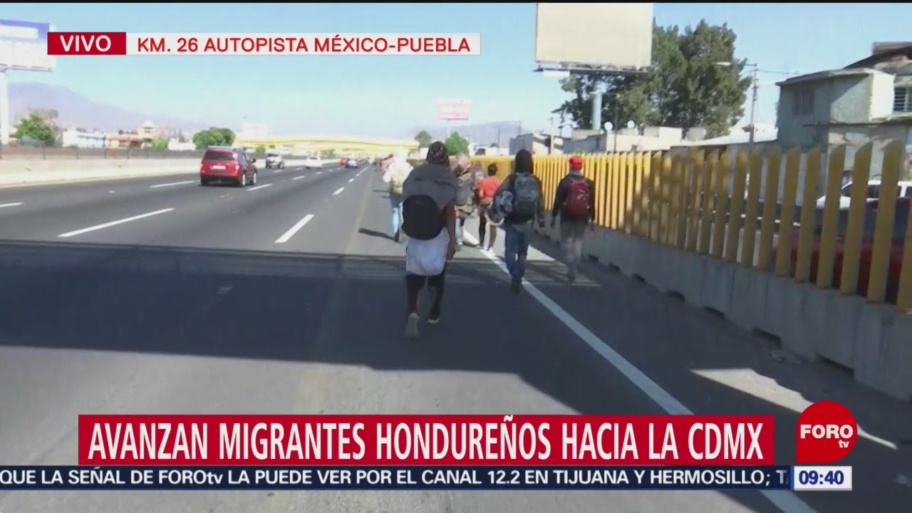 Migrantes hondureños avanzan a la CDMX