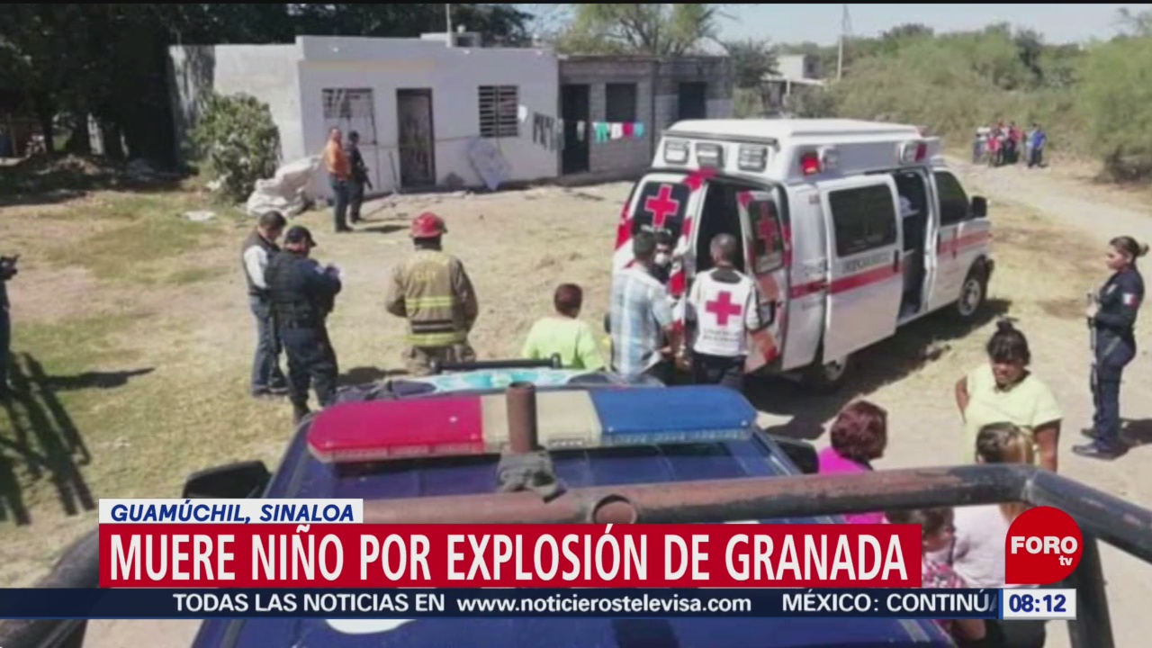 FOTO: Muere menor de edad por explosión de granada en Guamúchil, Sinaloa, 3 marzo 2019