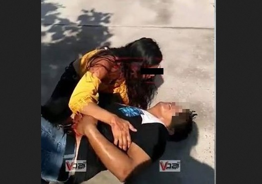 Foto: Mujer apuñala a pareja en hotel de Iguala, 10 marzo 2019. Redes sociales