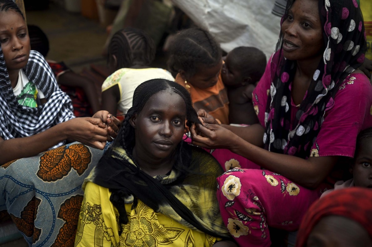 Foto: Mujeres protestantes sudanesas podrían ser juzgadas en tribunales de emergencia, marzo 9 de 2019 (Getty Images)