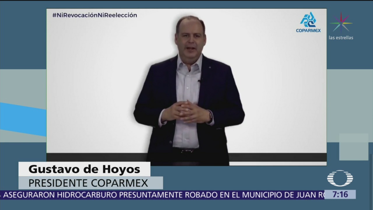 ‘Ni revocación, ni reelección’, dice Gustavo de Hoyos