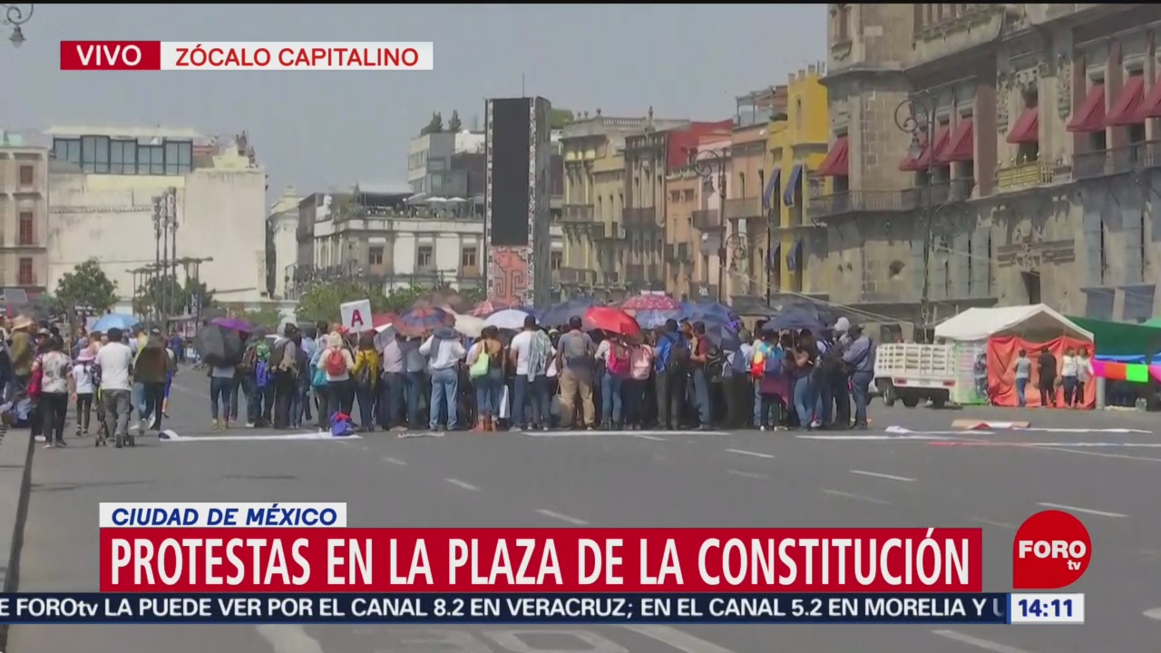 Foto: Organizaciones sociales protestan en el Zócalo