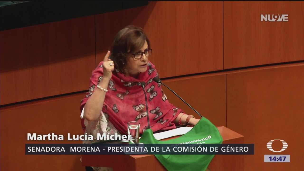 FOTO: ‘Pañuelo verde’ enciende debate sobre aborto en Senado, 8 MARZO 2019