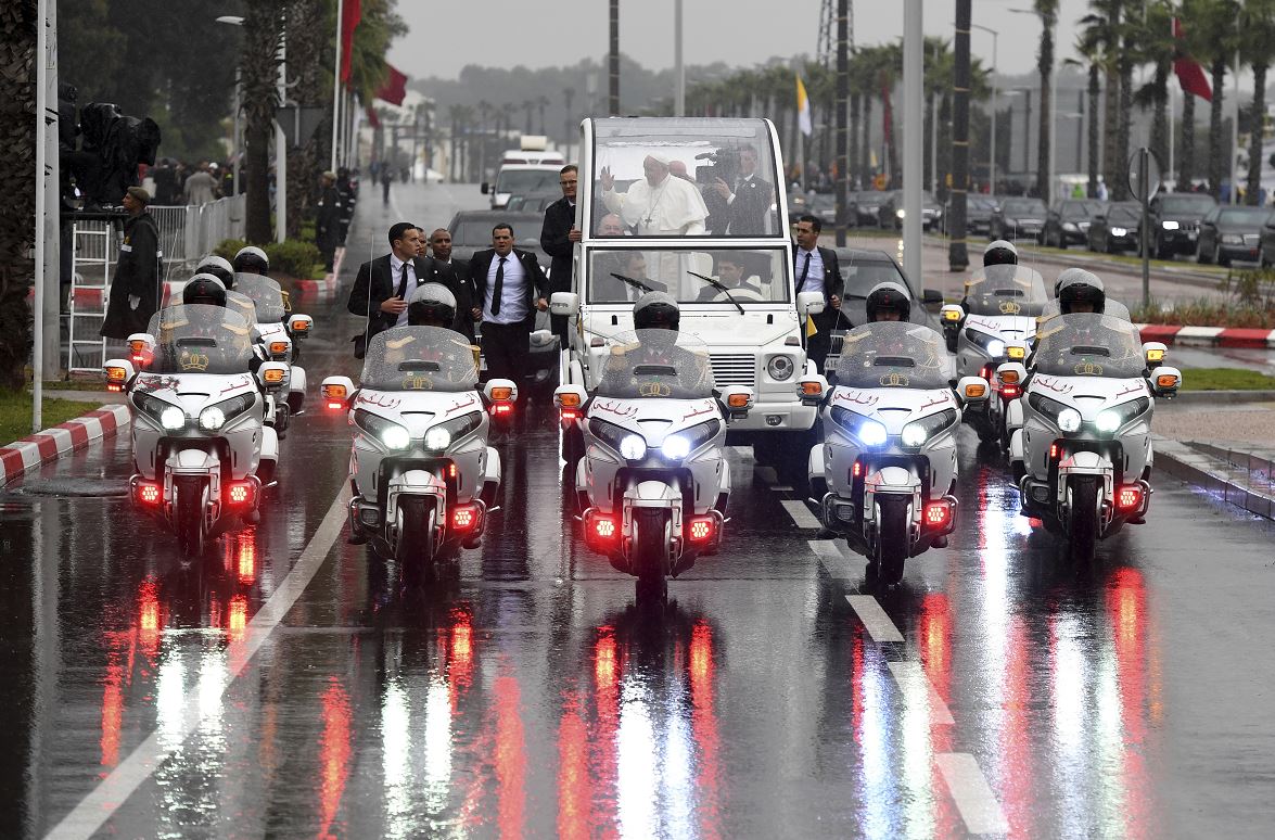 Foto: El papa Francisco llega a Rabat, Marruecos 30 marzo 2019
