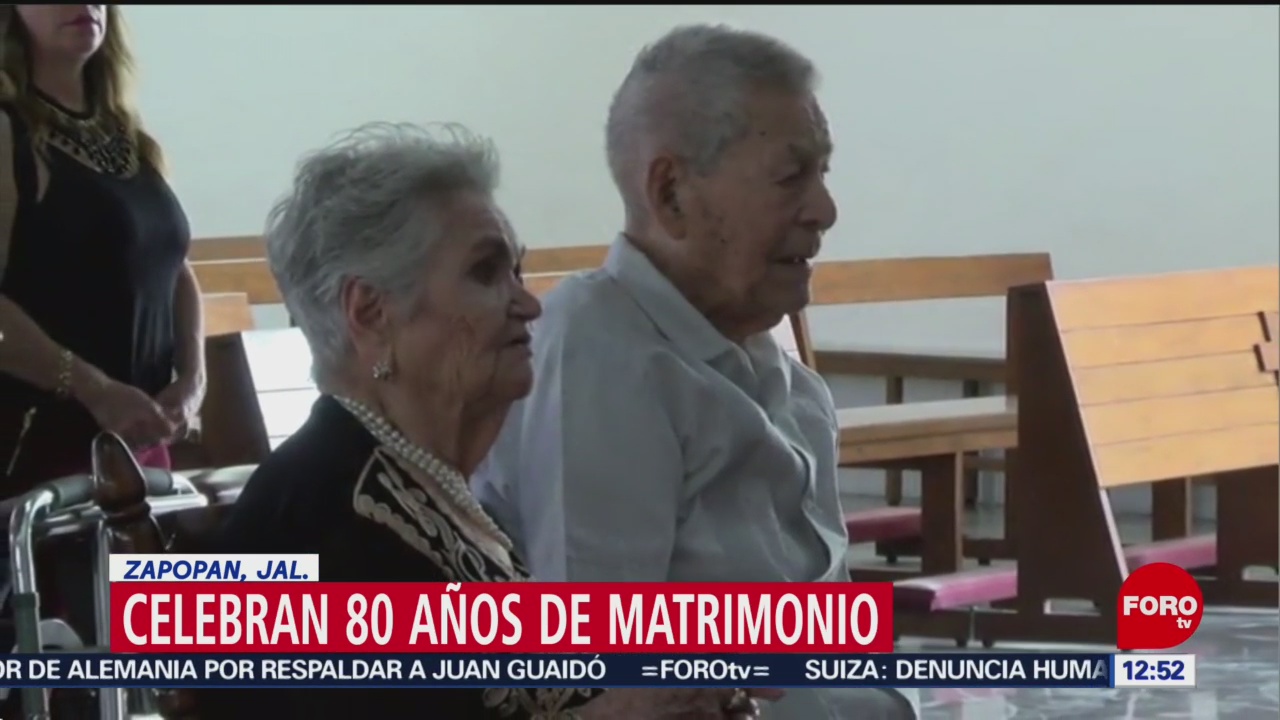 Pareja de Jalisco cumple 80 años de matrimonio