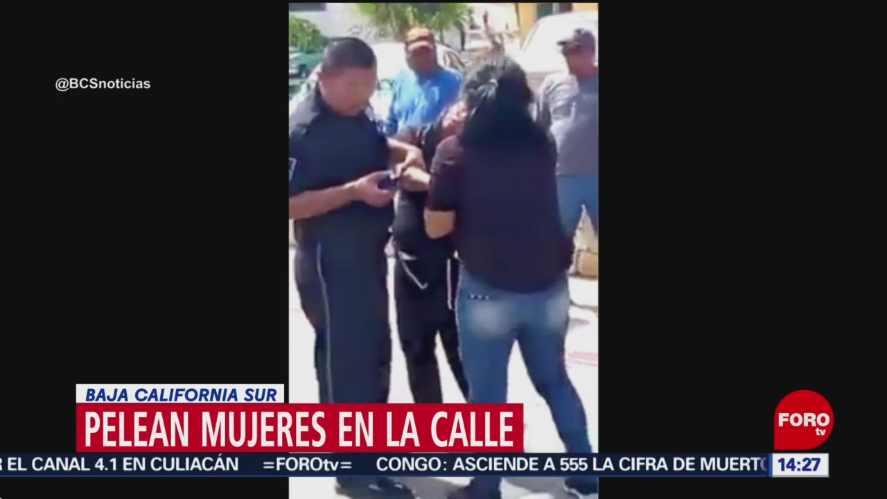 FOTO: Pelean mujeres en calles de Baja California Sur, 2 marzo 2019