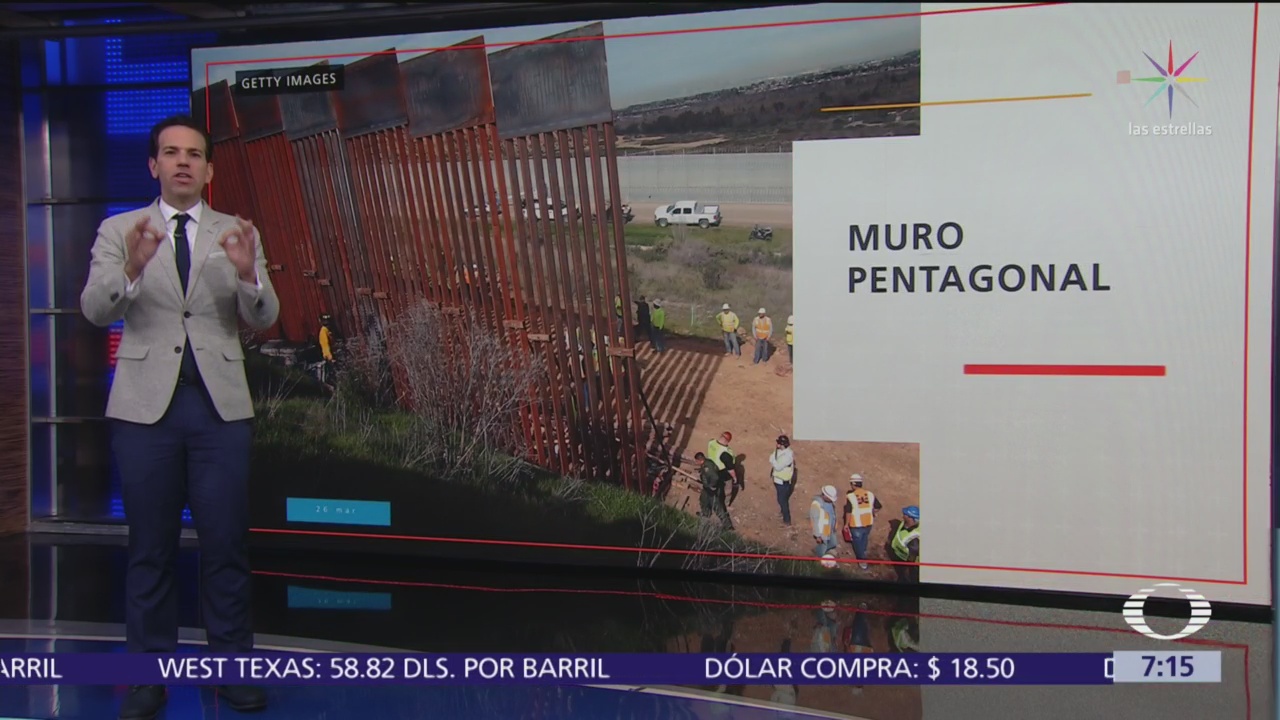 Pentágono autoriza mil mdd para muro en frontera con México