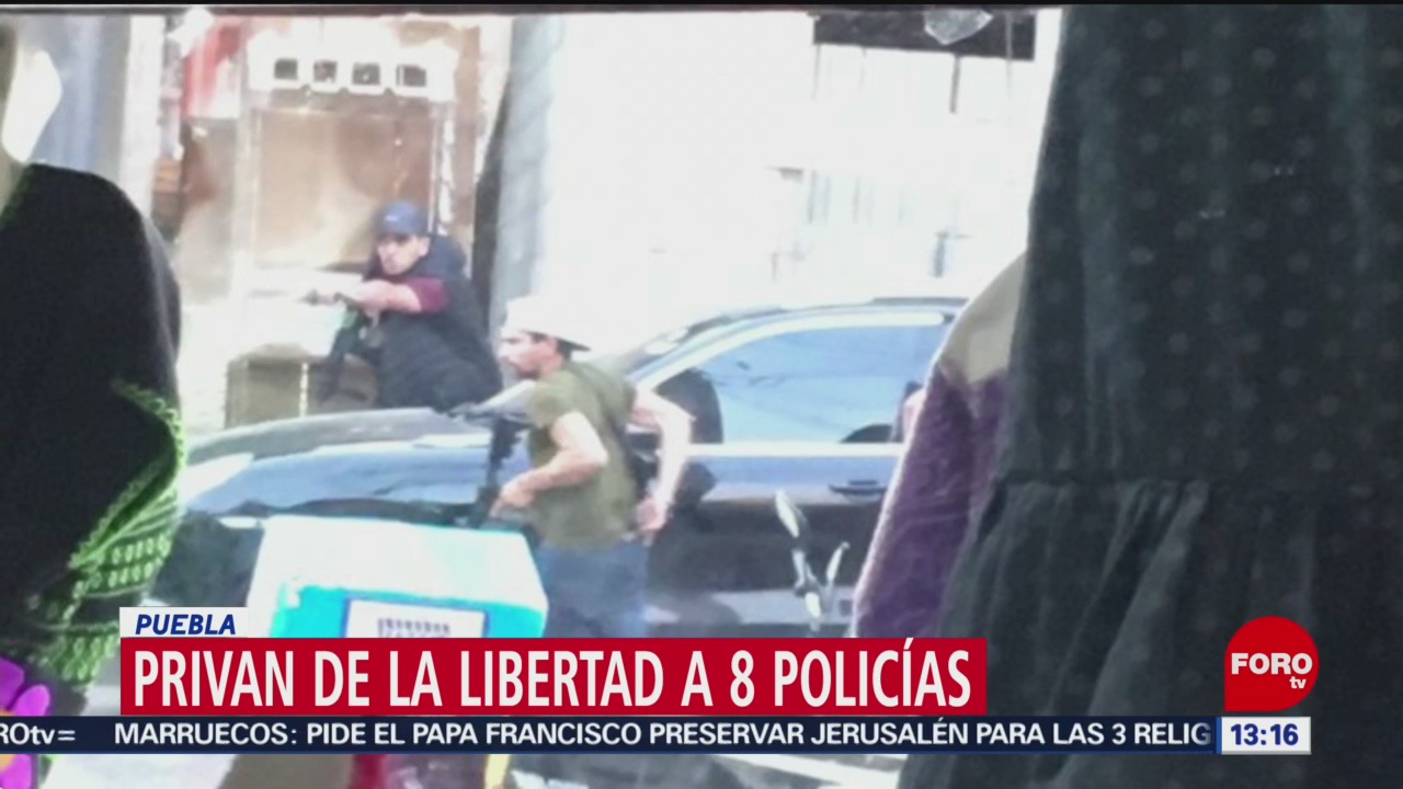 FOTO: Privan de la libertad a 8 policías en Puebla,31 Marzo 2019