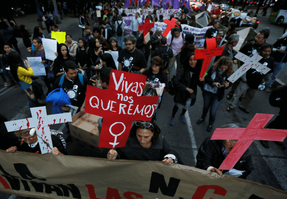 Foto: Protestas en México conta la violencia hacia las mujeres, 25 de noviembre de 2016, Ciudad de México, México