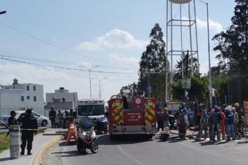 Desplome de obra en Puebla deja un trabajador muerto