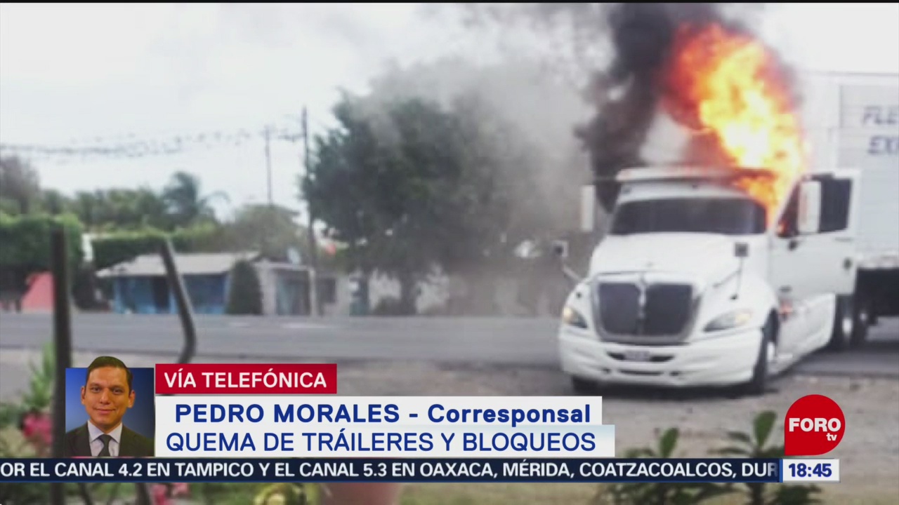 Foto: Queman 5 tráileres y bloquean carretera en Córdoba, Veracruz