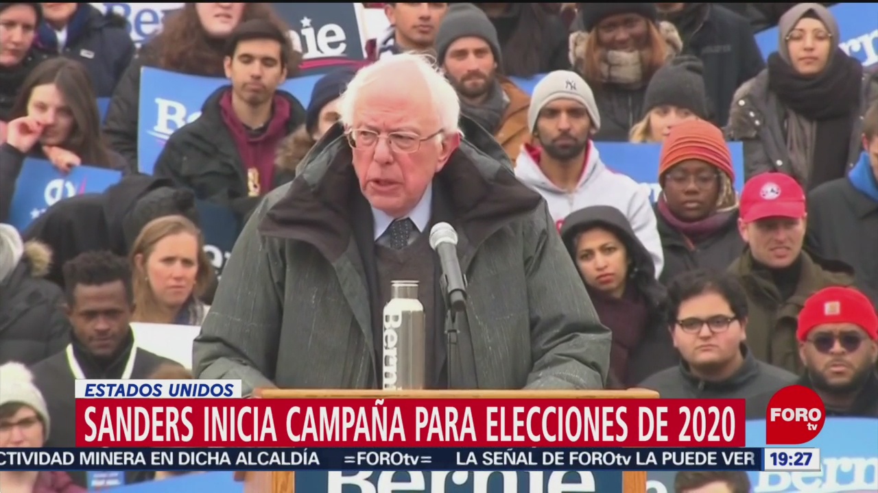 FOTO: Sanders inicia campaña para elecciones de 2020, 2 marzo 2019