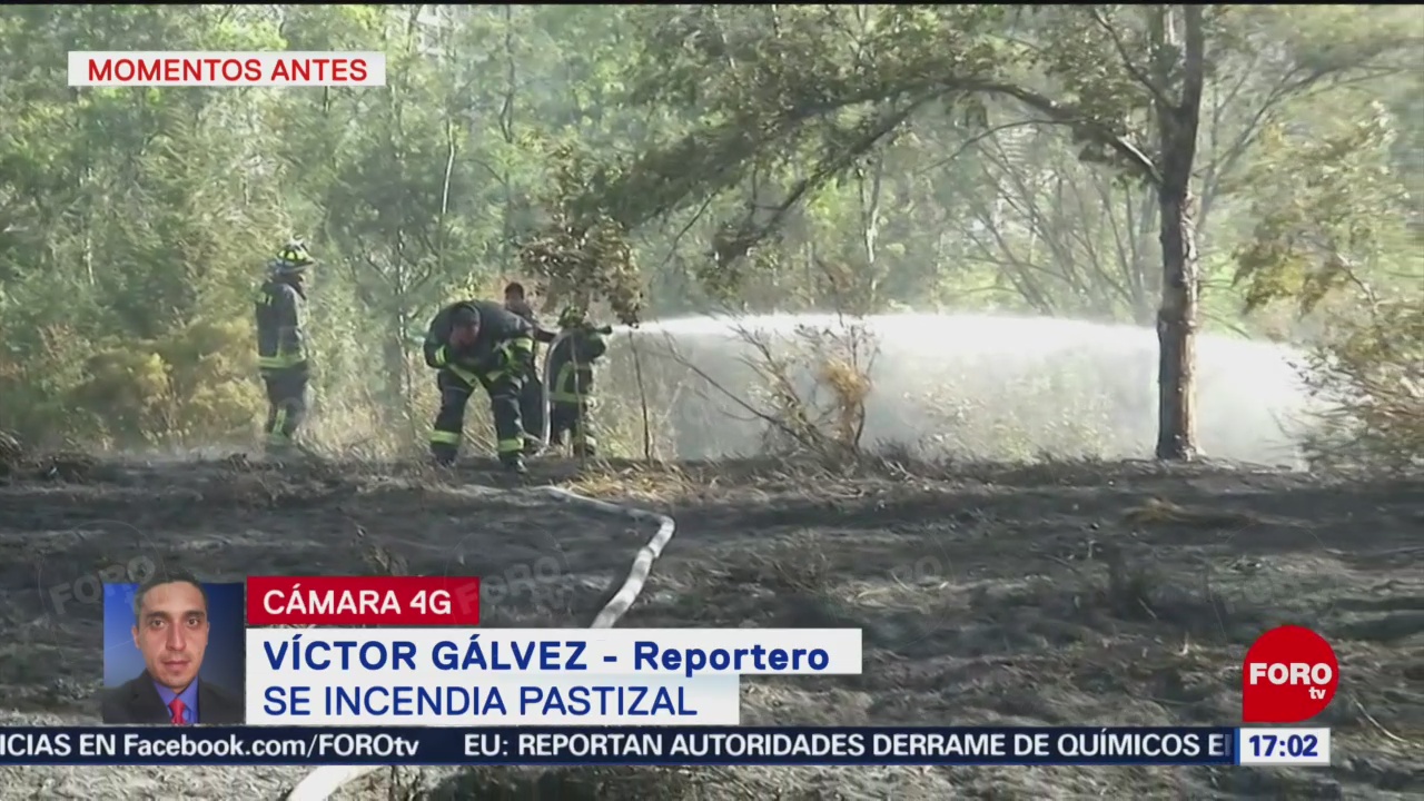 FOTO:Se incendia pastizal en Alameda Poniente de Santa Fe, 23 Marzo 2019