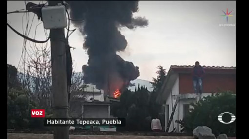 Foto: Incendia Pipa Bodega Combustible Robado Puebla 22 de Marzo 2019