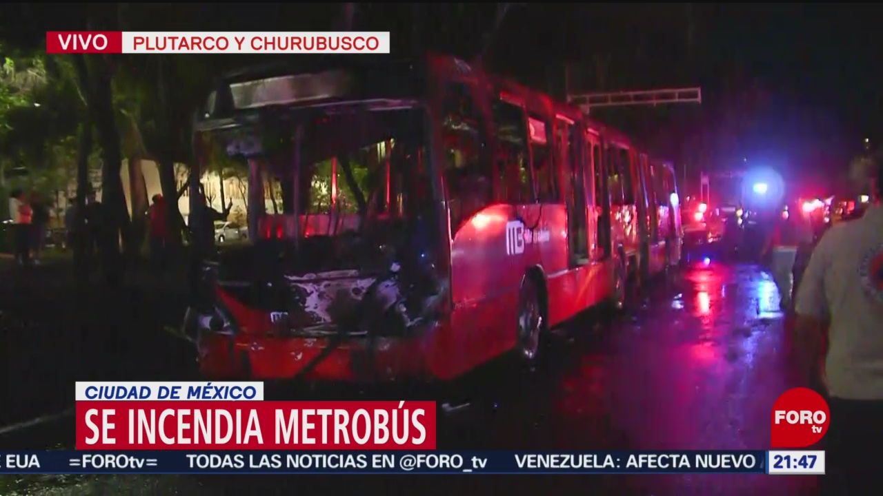 Foto: Incendio Metrobús L2 Plutarco Churubusco Cdmx 25 de Marzo 2019