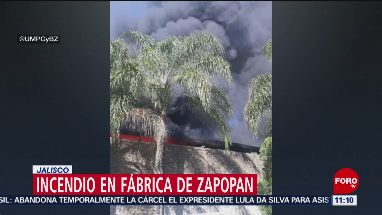 Se registra un incendio en una fábrica en Jalisco