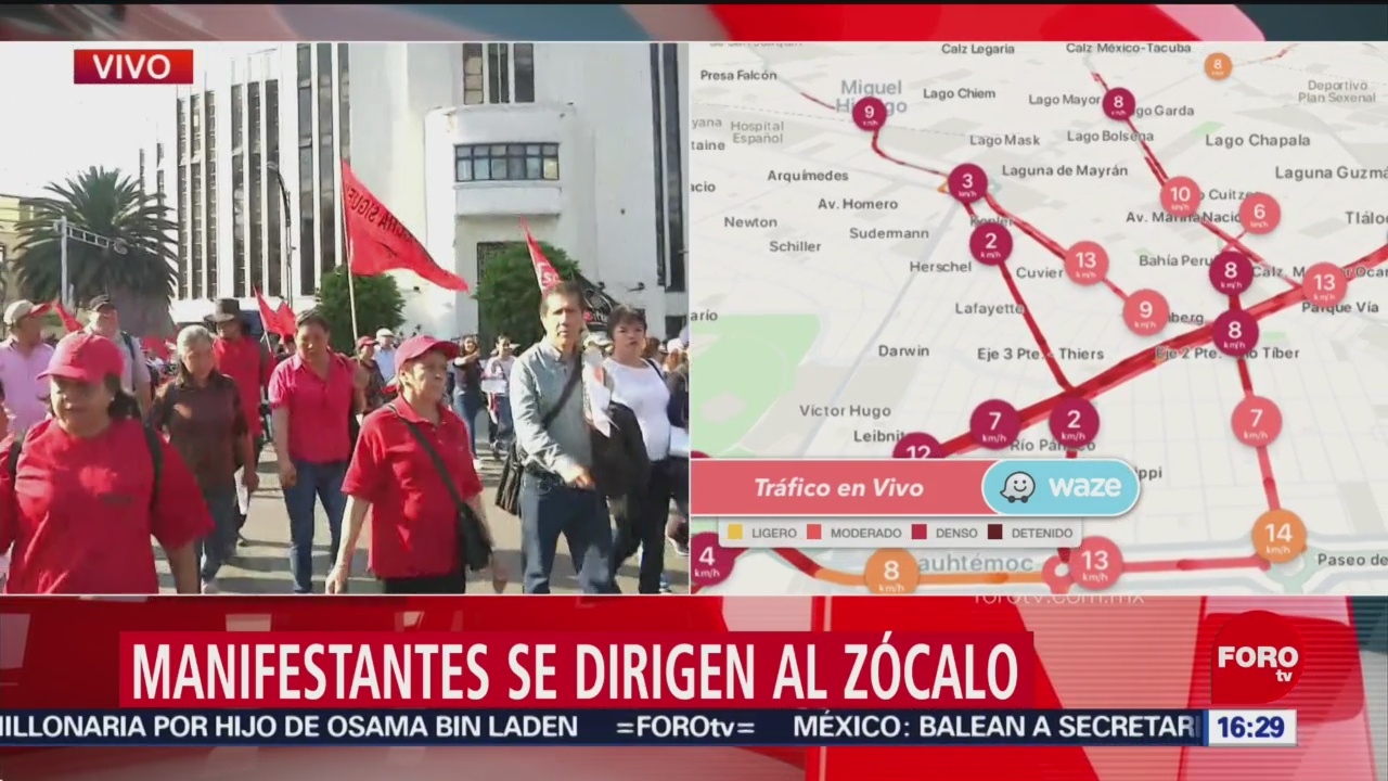 Foto: indicato de la UAM marchan hacia el Zócalo