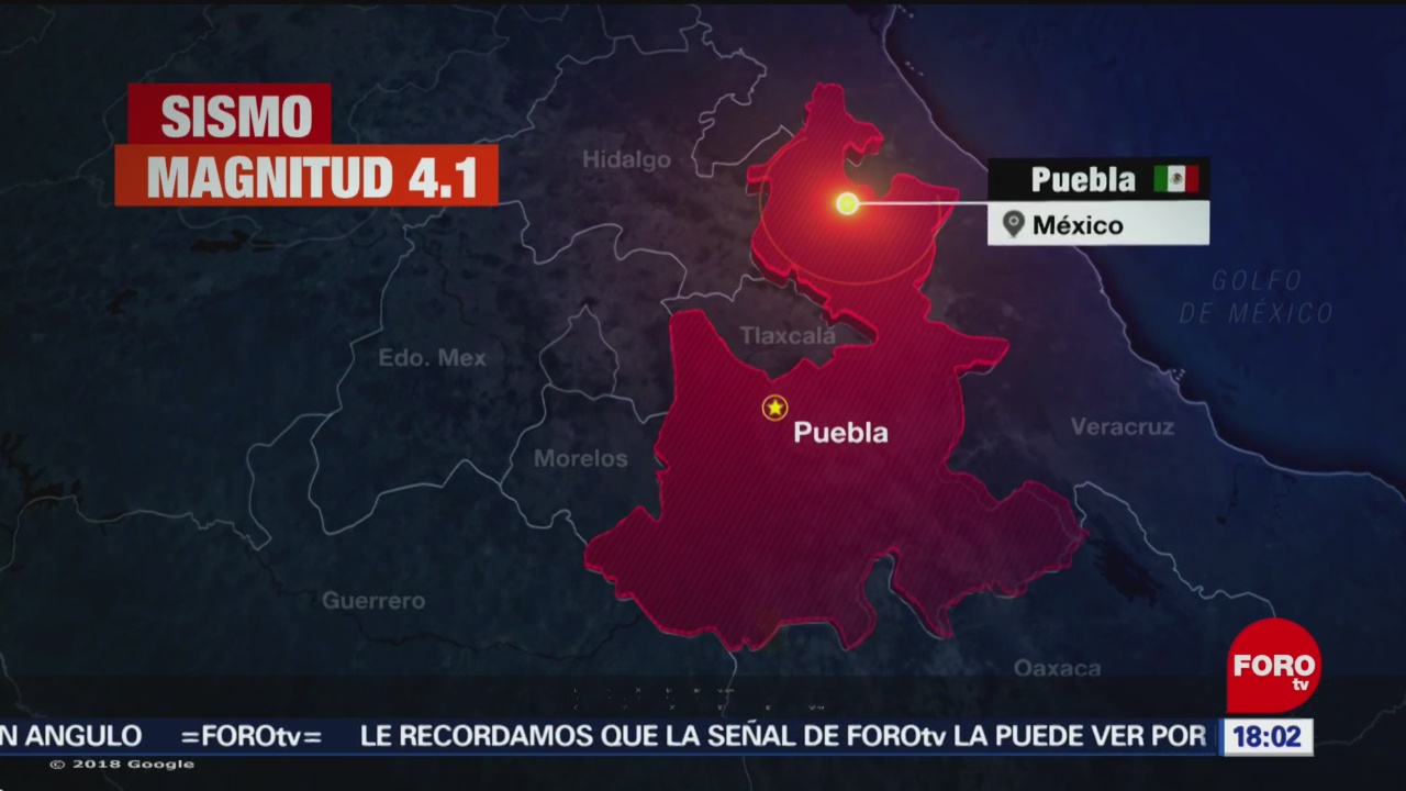 FOTO: Sismo de magnitud 4.1 se registra en Puebla, 10 marzo 2019