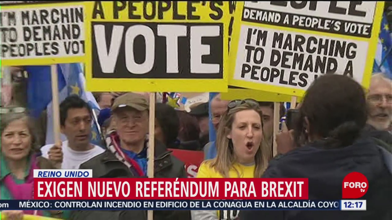 FOTO:Termina marcha en Londres para exigir nuevo referéndum sobre ‘brexit’, 23 Marzo 2019