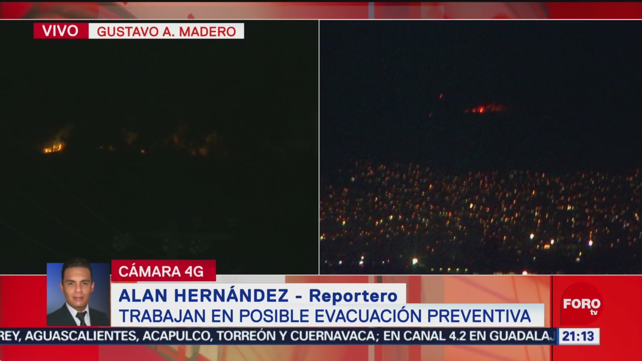 Foto: Evacuación Incendio Cerro Chiquihuite Hoy CDMX 27 de Marzo 2019